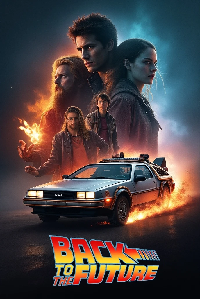 80s movie poster, a group of cars racing at the bottom of the poster, a man and woman kiss on top of the poster<lora:80s Movie Poster Style:1>