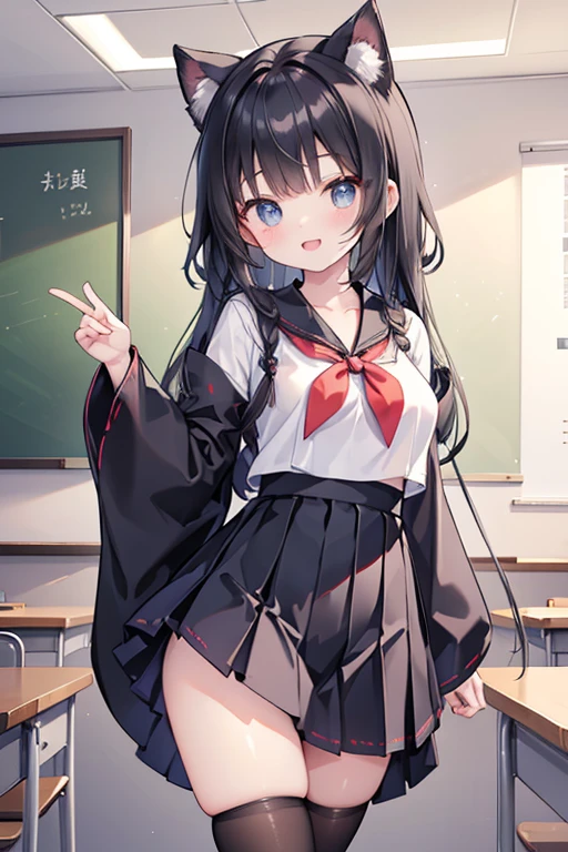 (8Kmasterpiece,highest quality:1.4),Ultra-high resolution,(masterpiece: 1.4),hyper detail break (1 girl),Beautiful Face,(light blue eyes),(Sleepy eyes:1.35),Beautiful and delicate eyes,(Thick eyeliner:1.3),Beautiful and delicate eyes,(Thin and long eyelashes:1.3),artistic makeup
break (Black Hair),(Buns pats),(Long twin tails)
break (evil grin:1.4),(shy:1.2),(flustered:1.3),(condescend:1.3) break (Slender body),(Big Ass)
break (school costume:1.3),(hair clip),(black stocking:1.2),(black blitz skirt),white panty
break (standing:1.3),(lift skirt:1.4)
break (bedroom),elegant,cute atmosphere, heart stuffed animal,stuffed bear,many stuffed toy,kawaii
break depth of written boundary,Amazing panoramic views,(look down:1.4),(Vignette Light:1.2),shot from below