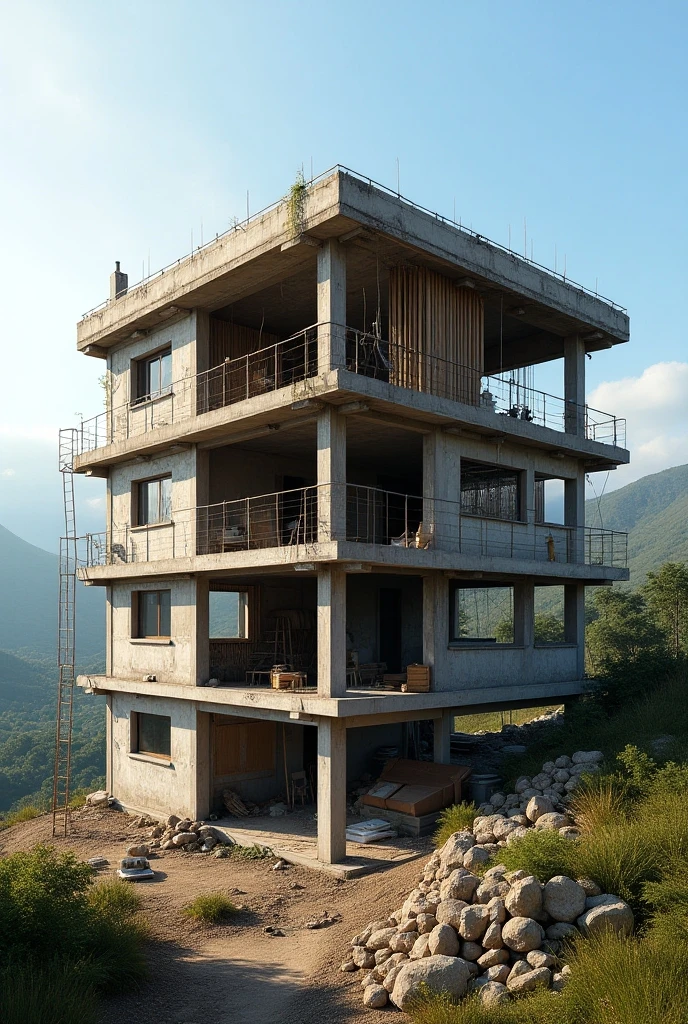 You can create a two-story house under construction as it is built in ...