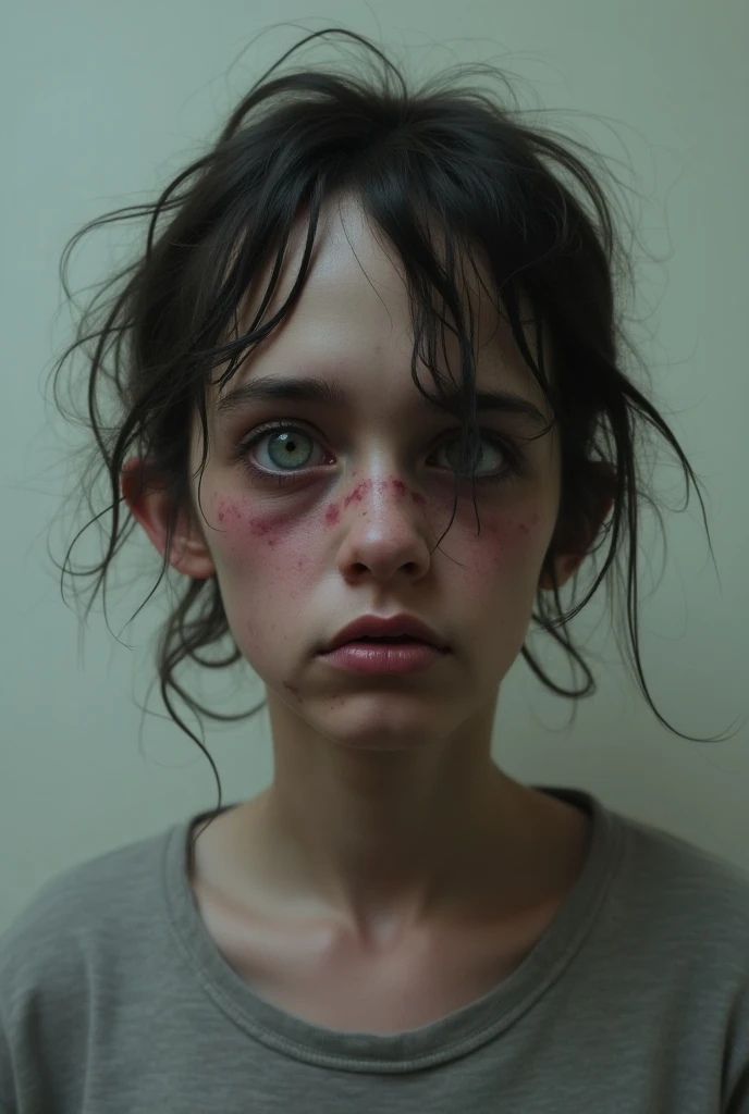 (full-body, editorial photograph of a 15 year old girl), totally naked, extremely intense loud cheering from strongest deepest orgasm excitement, immensely beautiful deepest magnetic libidinous eyes, deepest most intense eye-contact with viewer playfully begging him to penetrate her aroused squirting wet vagina, spread legs, (highly detailed face:1.4) (smile:0.7) (background inside dark, moody, private study:1.3) POV, by lee jeffries, nikon d850, film stock photograph ,4 kodak portra 400 ,camera f1.6 lens ,rich colors ,hyper realistic ,lifelike texture, dramatic lighting , cinestill 800,