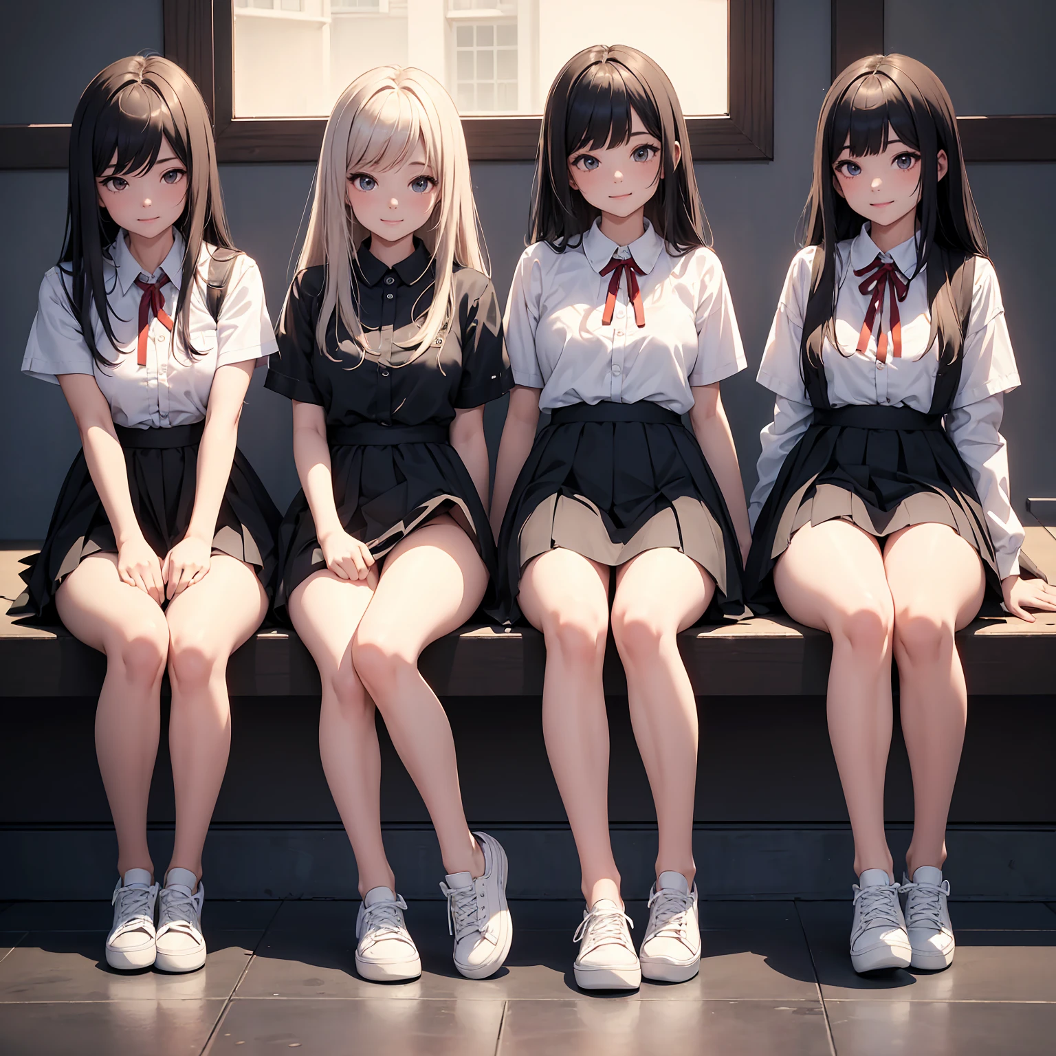 Slender body、Small breasts、赤いチェックのmini skirt、(Realistic, photo Realistic:1.2), ((Highest quality)), Shift the center of gravity backwards, かなりEmbarrassing, White pantiesー, (Showing panties:1.4),mini skirt, (Panty shot:1.3), (Lift up your skirt:1.3), (Squat:1.4), Place your heels on the ground, Spread your legs a little, Squat with your knees up, Put your butt on the ground, loafers, Beautiful facial details, Real human skin, Gentle expression, 正面figure, angle From below, Realistic, photoRealistic, cute, Short skirt, Squat deep on school grounds, cute school girl, Japanese school girl uniform, whole body,smile, 自然なsmile, cutesmile, 魅惑的なsmile, (Looking at the audience:1.2), From before, From below,赤いチェックのmile、peace sign、Squatting,from the front, {{{Showing panties:2.0}}},Pay attention to the panties,School Shirt,, Wide-angle
,(Masseter muscle area, Highest quality),Absurd, (Three Girls),Squat,eight-headed body, 学校のclassroom, 赤いmini skirt,, Red pleated skirt,Red pleated skirt,{{White loose socks}},Browsing Caution,((Tabletop,High resolution)), Best lighting, Best Shadow,Low angle, (Tabletop:1.2), Highest quality, High resolution, unity 8k wallpaper, (figure:0.8), (Beautiful fine details:1.6), 非常にDetailed face, Perfect lighting, Highly detailed CG, (Perfect hands, Perfect Anatomy) 、(Three Girls), (Highest quality), (Super detailed), (Detailed light), (Very delicate and beautiful), Brown Hair, Brown eyes, model, (Beautiful breasts:1.2),(High School Uniform, Red pleated skirt:1.3), (High with wide open breasts:1.6), Highest quality, Highly detailed CG synthesis 8k wallpaper, High resolutionRAWカラー写真, Professional photography, (((Bokeh))), Depth of written boundary, White panties、茶色のloafers、smile、明るいclassroom、(((With 3 people))),(((3 girls))), Slim and beautiful thighs, Highly detailed skin, masterpiece, Highest quality, 非常にDetailed face, Vibrant colors, Cinema Lighting,, Three Girls, With 3 people, Brown eyes, Brown Hair, hair ornaments,short hair,Red Check Skirt,blush, White shirt, masterpiece Highest quality High resolution、Sit with your knees bent、Beautiful feet 、On campus、まるでFrom below見上げるかのように、Embarrassing,Browsing Caution,White panties,Camel Toe、((Tabletop, Highest quality, High resolution, Pixel perfect, ))), Three Girls, With 3 people きれいな女性、whole bodyが見えました、 ((Short Wavy Hair, bangs, Brown Hair)), ((Brown eyes, Beautiful eyelashes, Realistic eyes)), ((Detailed face, blush:1.2)), ((Smooth texture:0.75, Realistic texture:0.65, Realistic:1.1, Anime CG Style)), Small breasts, Dynamic Angle, Perfect body, ((school uniform, White shirt, Red Skirt, Red Check Skirt、White socks)), classroom、Sit at a desk、I took my feet off the desk.、smile、(Lift up your skirt with your right hand、Spread your legs、Knees wide open、white lace panties)、、(cuteブラ)、From belowの角度