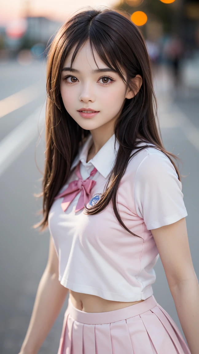 1girl, extremely cute face, (highly detailed eyes, highly detailed face), (hyper-realistic, hight resolution), (best Quality:1.4), Raw photo, (Realistic, Photorealsitic:1.37), Professional Photography, Cinematic Light, (lace bra:1.25), (amazing ???????:0.8), (pink school uniform, pleated mini skirt:1.5), (school uniform with open ???????), Smile slightly, Sitting, spread your ?????????, Staring at me, outdoor, meadow, lawn, bench, (Holding a cute kitten to your ?????:1.2), dazzling lighting,