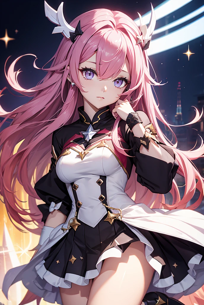 最high quality、best image quality、masterpiece、teenage girl((18-year-old、 By becoming、vest bust、medium bust,wide open breast tea、black eye, pink hAria、twin tails、thin,highest valley、red mechanic dress、Holding a big sword、Glowing red wings,Aria、splatters、fighting pose)),high quality、beautiful art、background((outer space、battlefield、splattersing beams、military base))瓦礫がsplatters、Depth of written boundary、movie、visual art、perfect art、8K,genuine