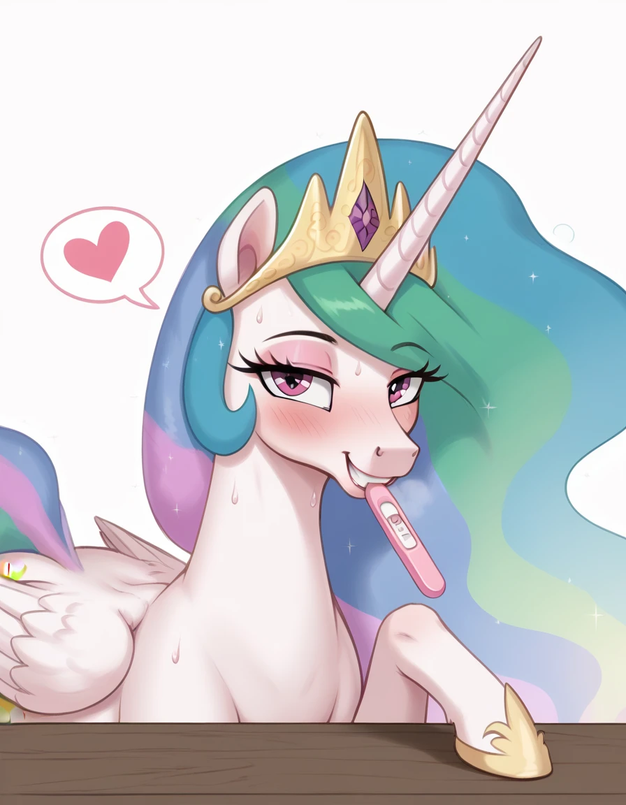 score_9, score_8_up, score_7_up, score_6_up, Princess Celestia, alicorn, pony mare, female, human, bed, female, heart, heart eyes, human male, human male on mare, human on pony action, interspecies, male, mare, nudity, one eye open, sex, straight, ahegao, penis, balls, urine, sex, penis on face, smegma, foreskin