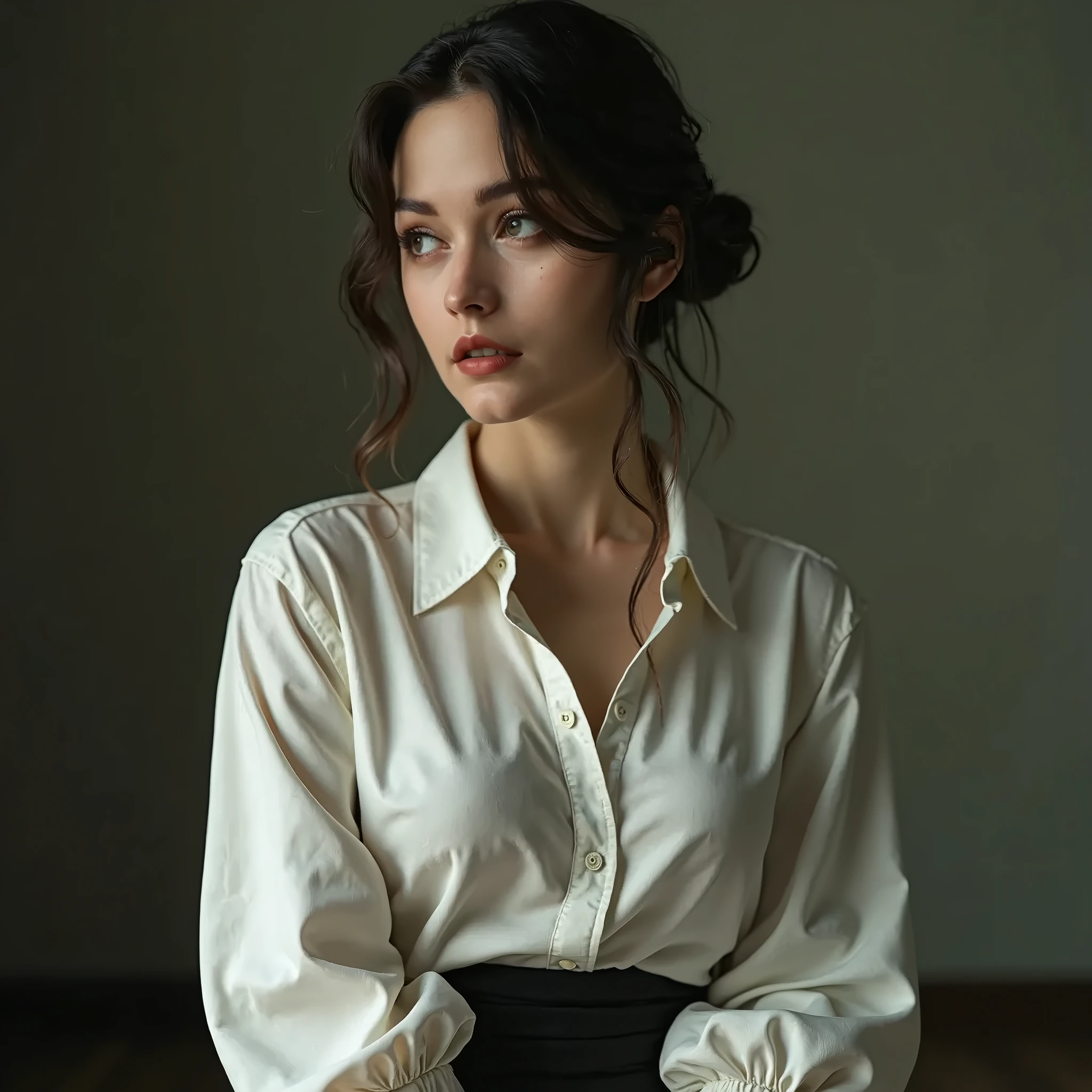 (closeup) Portrait of pretty young (18-year-old) pale milky white skin Caucasian (futurasienna5000v5) ((Leaning forward, projecting strength and sensuality.:1.07)), (flat chest:1.15), outdoor, BREAK (blonde Delicate braided crown: Thin braids woven around the head to create a delicate crown-like effect, adding a bohemian touch to any outfit.), no makeup, long dainty necklace, ((elegant, classy, Pale yellow button-up blouse with wide-leg cropped trousers.)) , <lora:epi_noiseoffset2:1> BREAK (magazine cover:1.10), BREAK (masterpiece, extremely detailed skin, photorealistic, heavy shadow, dramatic and cinematic lighting, key light, fill light), sharp focus, BREAK location is (outdoor Kruger National Park, South Africa), <lora:InstantPhotoX3:0.6>, <lora:ClothingAdjuster3:-0.4>