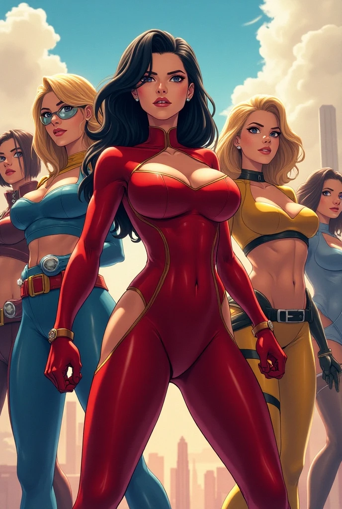 (Best Quality, 2k, Masterpiece, QHD: 1.3, A Handsome short haired african barbarian man is surrounded by three women up against him touching him and gaze at him, at a mansion, wearing Tracksuits that show off body, perfect bodies, women: long flowing hair, flowers in hair, seductive, materials, golden hour, , jewelry, golden hour, photorealistic, masterpiece, in love, small grin, perfect faces, Flirtatious-groping