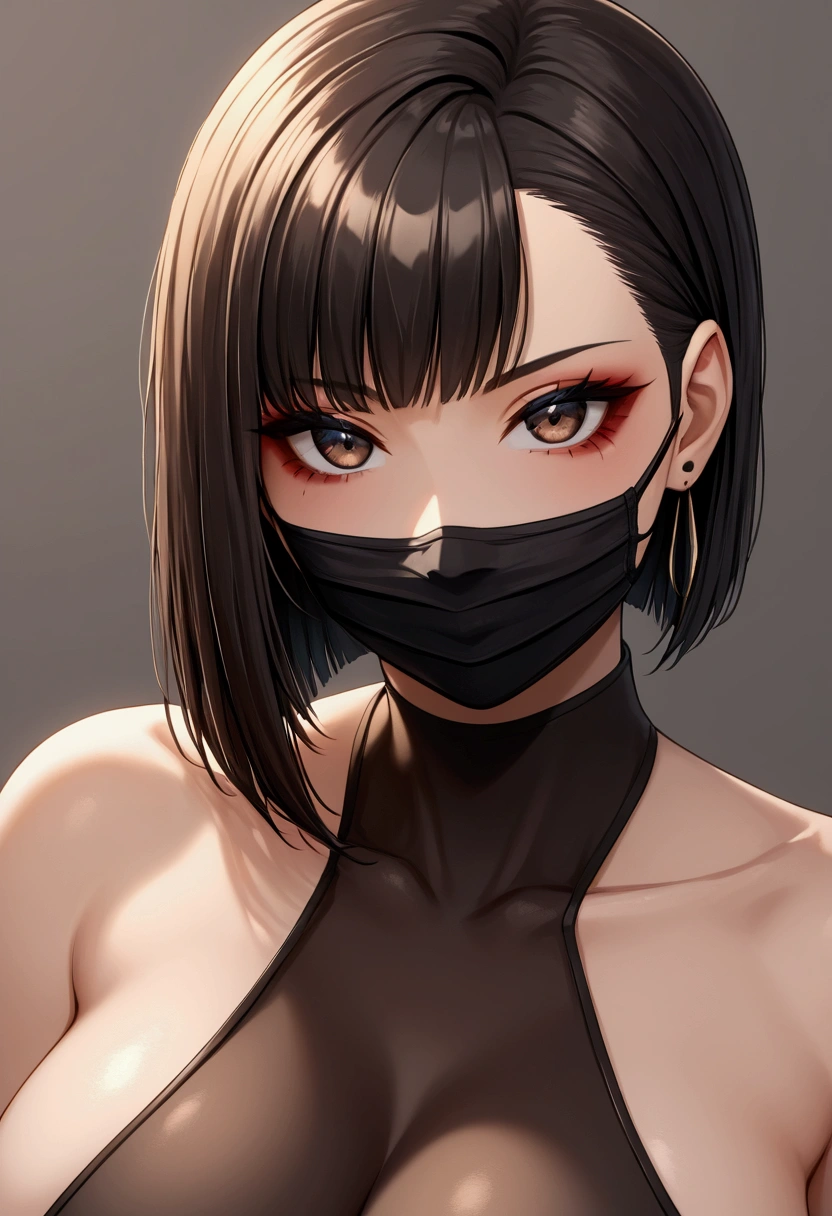 masterpiece,best qualtiy,1girl,blush,fellatio_under_mask,mask,breasts,hetero