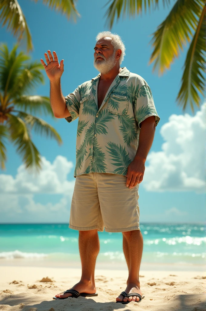 A man,elderly,muscle,Play with your nipples,Topless,Wear only one,