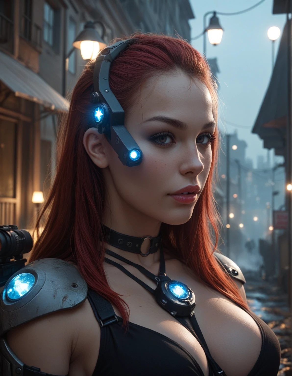 mujer alienigena extraterrestre, considerada como una de las razas mas bellas de la galaxia, con una cara, ojos y labios sensuales, vestida con uniforme sexy de gears of war, ((se encuentra en centro de control de estacion espacial)). hiperrealista, imagen nitida, 8k. imagen cinematografica. (intrincados detalles de la maquina)