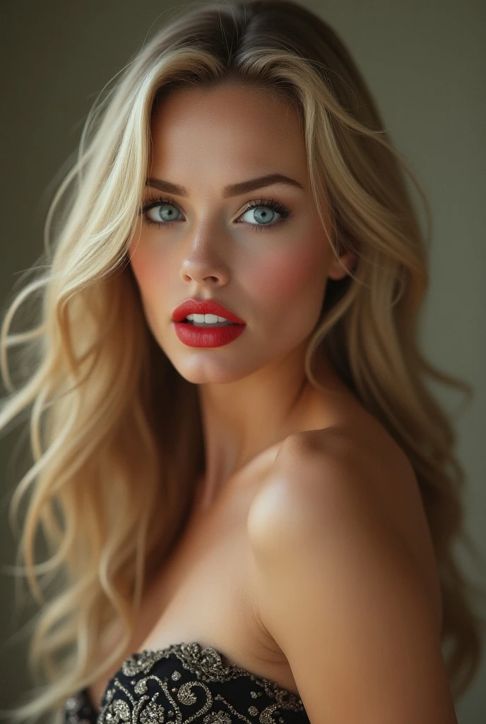 blonde hair big green eyes forehead is slightly arched, giving my face a distinctive shape. It flows seamlessly into my high, defined eyebrows. The bridge of my nose is straight and symmetrical, leading up to a pointed tip. My nostrils are small and delicate, adding character without being overwhelming. My cheekbones are prominent, highlighting my large, round eyes even further. My jawline is strong and defined, giving my face a masculine edge despite its feminine features. My neck is long and graceful, flowing effortlessly into my shoulders. Russian women big pumped lips red lipstick super big fake lips super size lips 45 Russian silicon face model, I have naturally developed some fine lines and wrinkles around my forehead. These imperfections only serve to make me appear more human and relatable. They give my face character and depth, contrasting beautifully against my otherwise flawless complexion. Despite these signs of wear, my overall appearance remains striking and irresistible. cleavage super glossy face Plus Size Elegant, I am completely nude, I have b cup breasts that are very firm and perky, my nipples are large and pink, my body is athletic with minimal body fat, the photo is taken from my hips up, showing my wide curvy hips and flat toned stomach, a hint of golden pubic hair is visible and the mound of my vagina, thigh gap