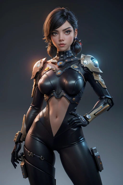  Woman futuristic costume , cyberpunk, magnificent anatomy ,  Dynamic Pose , face to the camera,  gears and bolts ,  mechanical engineering ,  masterpiece , super detail,  lyrics,  composition epic character,  natural lighting ,  sharp focus,  ultra resolution ,  plain white background , without patterns, No textures.