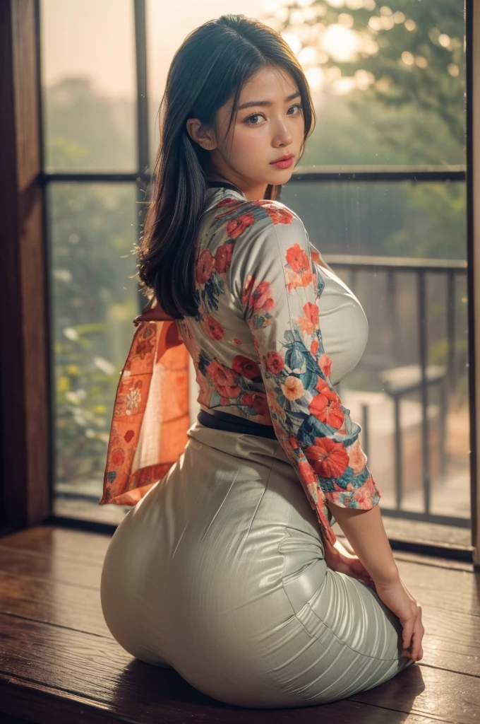 
(dark shot:1.4), 80mm, (dark shot:1.4), masterpiece, best quality, game_cg, in summer, girl, solo, medium hair, white hair, looking at viewer, brown eyes, gigantic breasts nearly exposed, perfect booty, 80mm, epic realistic, painting of a geisha with european features entering a japanese pine forest, by range murata, a big red sun in the background, stunning, matted, paul gauguin, van gogh, art by greg rutkowski and artgerm, soft cinematic light, adobe lightroom, photolab, hdr, intricate, highly detailed, (depth of field:1.4), (dark shot:1.22), neutral colors, (hdr:1.4), (muted colors:1.4), (intricate), (artstation:1.2), hyperdetailed, dramatic, intricate details, (technicolor:0.9), (rutkowski:0.8), cinematic, detailed, soft light, sharp, exposure blend, medium shot, bokeh, (hdr:1.4), high contrast, (cinematic, teal and orange:0.85), (muted colors, dim colors, soothing tones:1.3), low saturation, (hyperdetailed:1.2), (noir:0.4), soft light, sharp, exposure blend, medium shot, bokeh, (hdr:1.4), high contrast, (cinematic, teal and orange:0.85), (muted colors, dim colors, soothing tones:1.3), low saturation, (hyperdetailed:1.2), (noir:0.4), (intricate details:1.12), hdr, (intricate details, hyperdetailed:1.15),big sized ass,big sized rounded hips,widest hips,rare view,view from behind,viewers are backed,ass emphasized