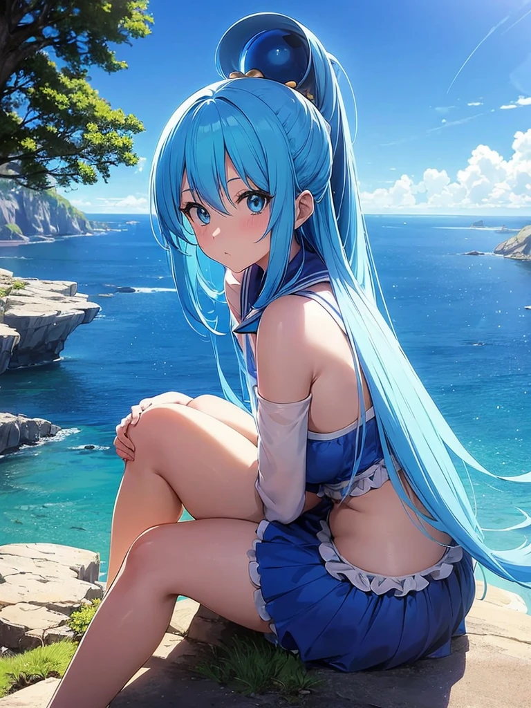 Legs open、fullnude、small tits、Poor breasts、Hands behind the head、girl with、1人、Raise your upper arms behind your head、Show off your armpits、Beautiful arms、Beautiful legs and beautiful 、Light blue hair color、Shorthair、Close your eyes、opening legs、Beautiful、