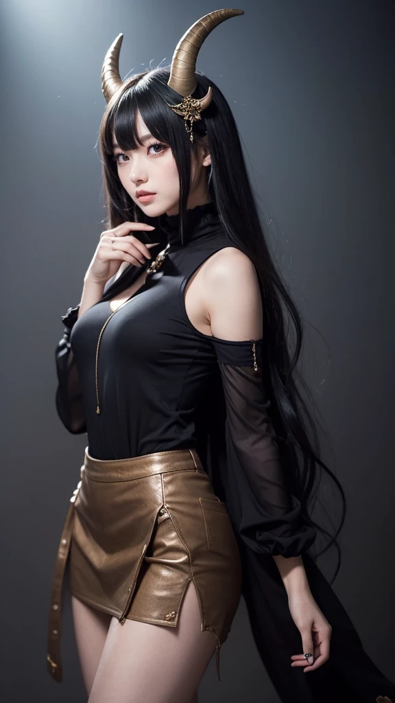 View the viewer, (Small and slender figure), (Slim body line), Large Breasts, (Unprotected chest), Flushed cheeks, (美Shii紅髪:1.5), Idol Face, (Rakuten Girls:1.5), (Perfect Anatomy:1.2), (Detailed eyes, face and hands:1.2), ((highest quality, 8K, masterpiece)), ((Wearing black clothing)), 女god, godの化身, Immortality, god々Shii, ((Three Eyes))