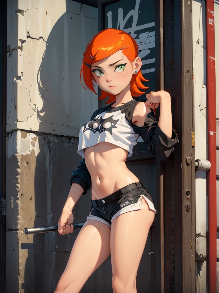 Gwen with a micro bikini in a trailer