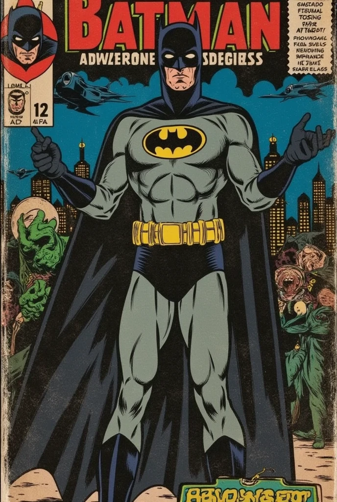 Batman, comic book cover vintage,