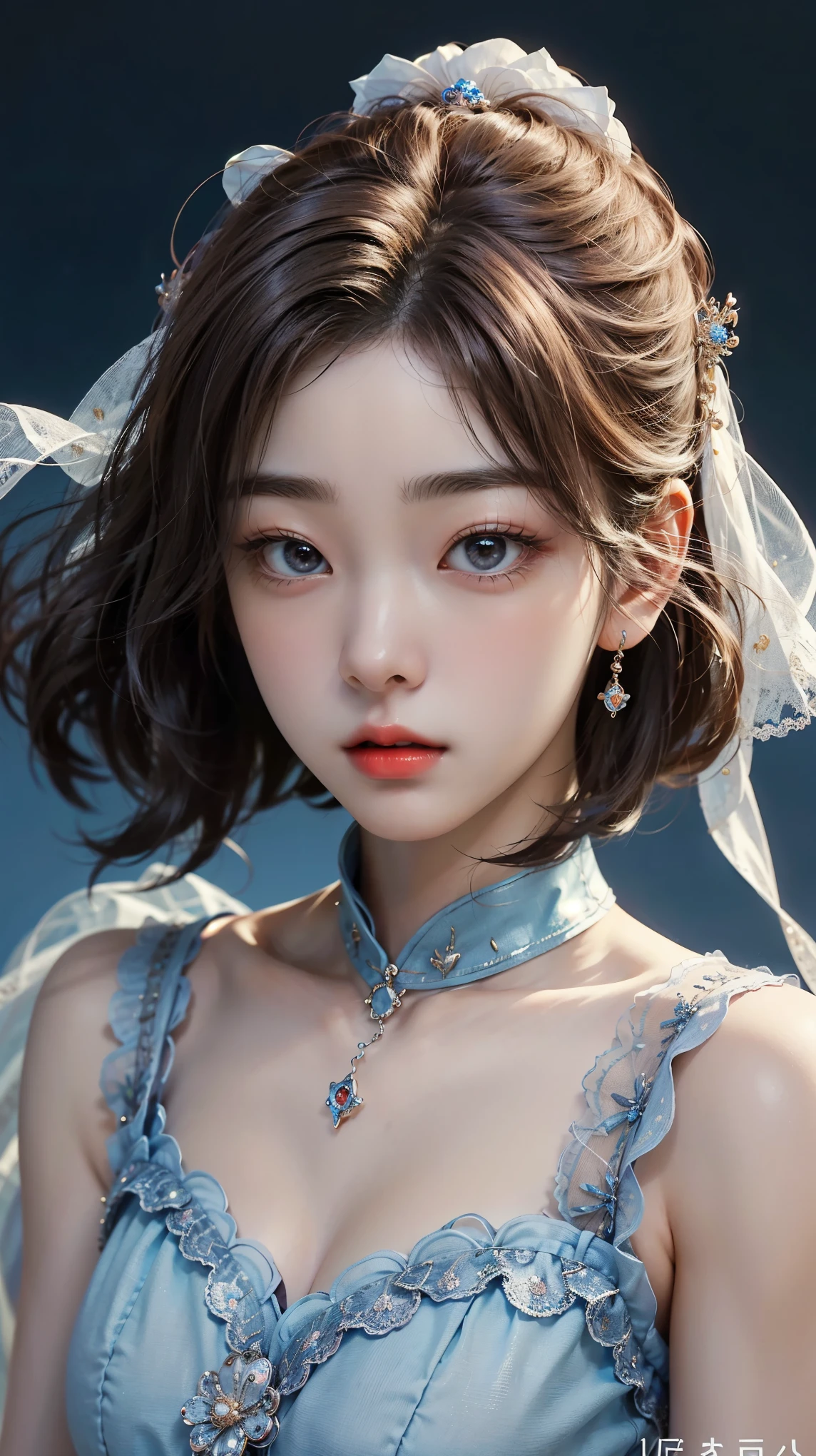 (masterpiece), (top class), (highly detailed), (illustration), (1girl), looking at the viewer, (interview), beautiful detailed eyes, delicate and beautiful face, floating, (high saturation), (shining), blue sky, bright and beautiful face, the skin is young and radiant, fair and radiant, the best appearance, very beautiful, big eyes shine with transparent sky blue light, beautiful and wonderful beautiful girl,