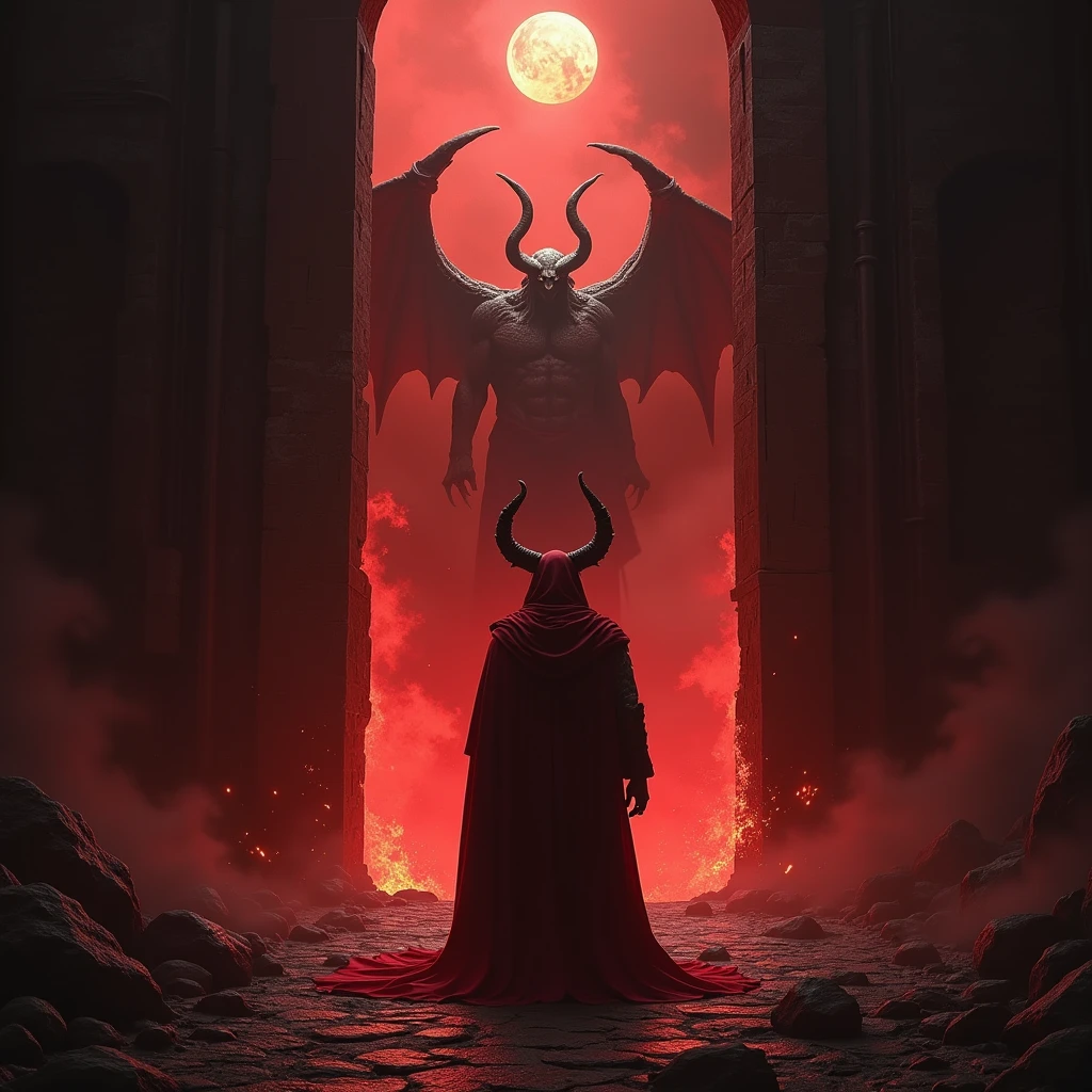 No text, The Gate of the Universe, Vampire spreads his wings