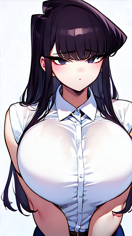 Komi has large breasts 