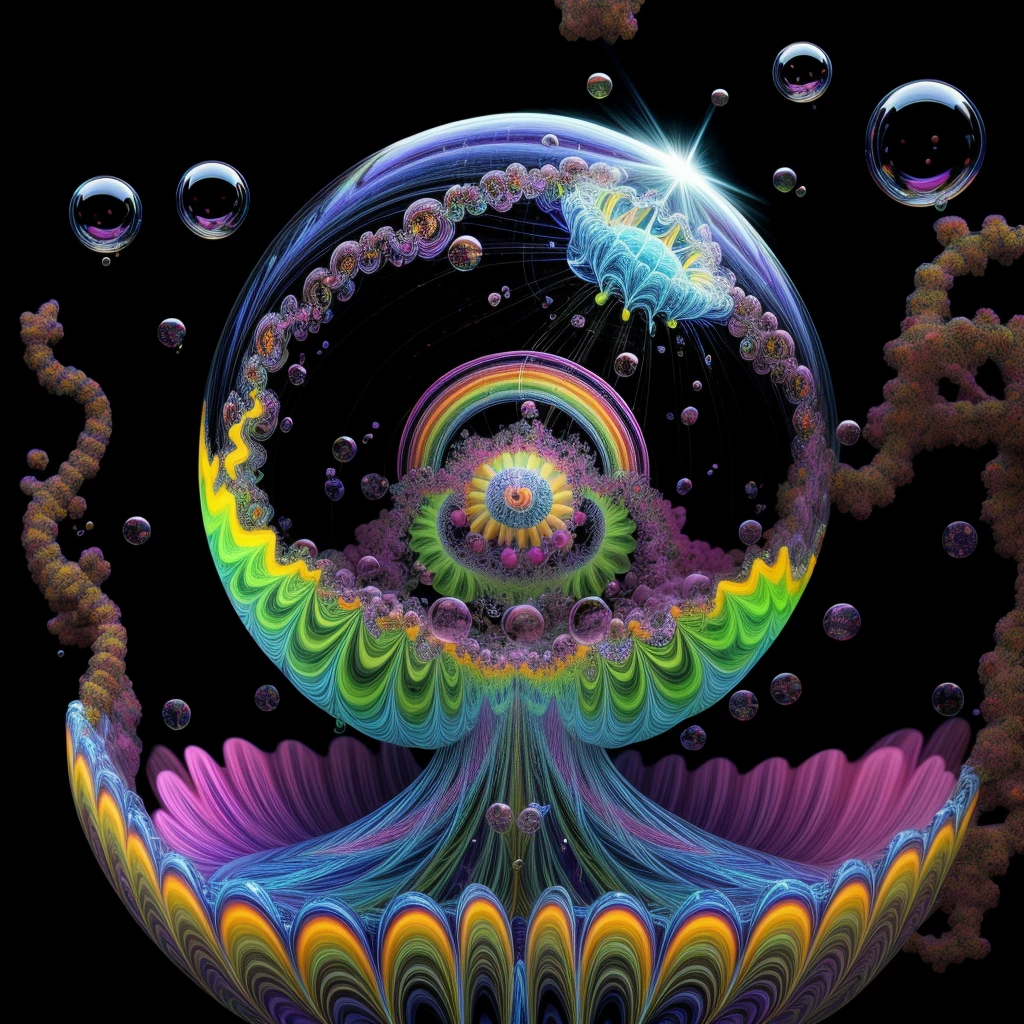 Brilliant images of pure light emerging from vibrant colors in a psychedelic dream, shimmering glass morphing out of colors, tripped out detailed patterns in all colors, perfectly formed symmetrical spheres and glowing reflective bubbles, attention to detail on the bubbles and spheres, rainbows of color twisted in and out of translucent orbs, background is spilled paint and spirals of swirling colour, beautiful psychedelic digital art, pixel art, neon colors, 4d mandelbulb psychedelics, glass like psychedelic landscape, intricate rainbow environment, psychedelic underwater brightness, LSD,DMT, Psilocybin, Mescaline, trails of color and light, bright fluorescent colors, psychedelic trip, fluorescent psychedelic aesthetic, psychedelic vibrant colors, bright psychedelic neon colors, colorful paint drips out of the bubbles, 3d glass spheres melt into each other spilling out colours, visually disorienting, hallucination inducing, optical illusions a must, startling, stunning images, awe inspiringly, best quality wallpaper, Pixel Assets, Portrait photography, surrealism, Photorealistic, Hyperdetailed, Glass Morphism, Digital Art, Sparkle, Optical Illusion, Glowing Light, Reflection Light, Overexposure, God rays Backlighting, Depth Of Field, Rotational Symmetry, UHD, High Details, High Quality, Super Detailed, Best Quality, Award Winning, holographic, holographic earth Masterpiece