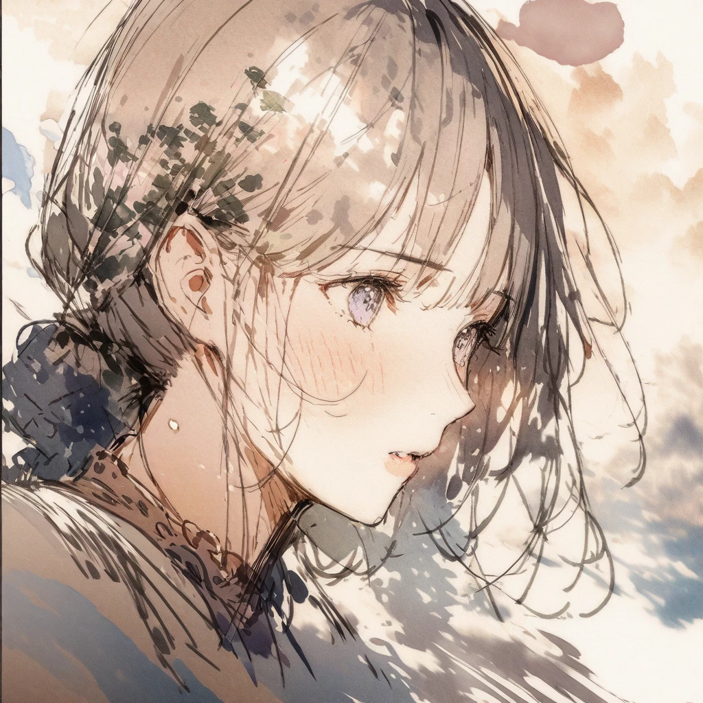 ((sketch:1.5)), ((watercolor:1)), Double Exposure of a Beautiful and Delicate Woman (The face is clear and perfect)image，Background、 Perfect Ultra Detailed Victorian Scenery , beautiful,  complicated illustration,  Artwork Concept Artwork, break,( not an effort to enjoy、enjoy making an effort ),