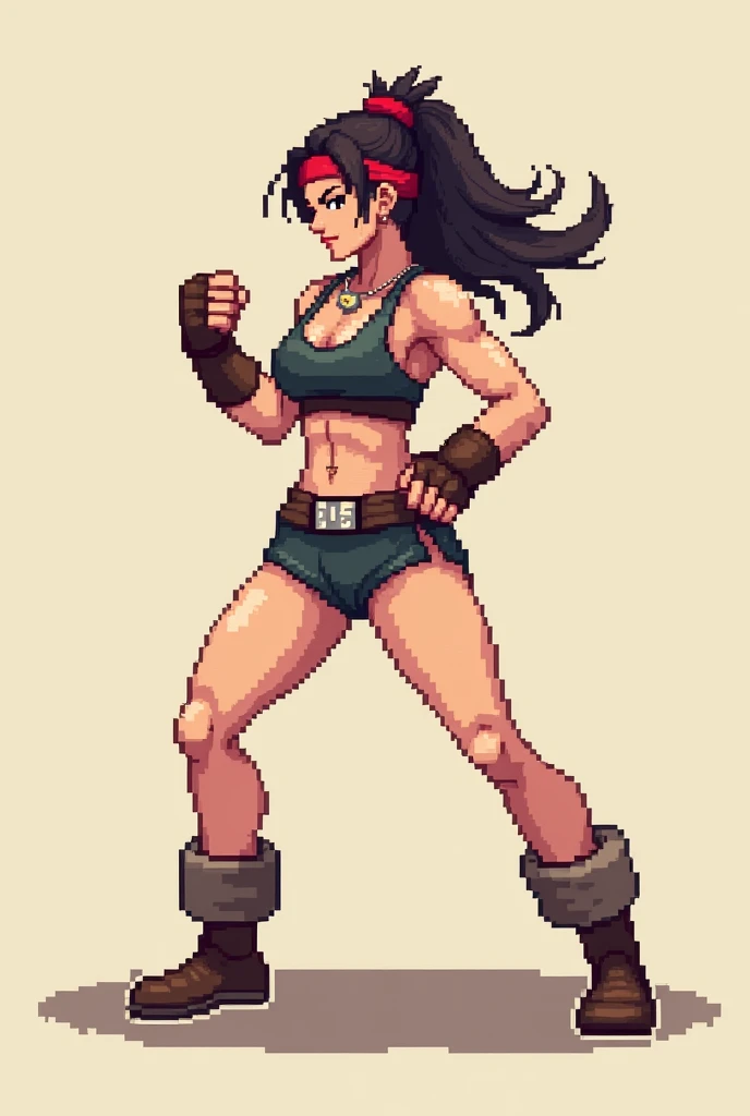 um close up de uma pixel art de um homem com uma espada, Personagem de videogame Katana Zero, sprite de videogame, Pixel Art Sprite, Mai Shiranui, barbarian woman, personagem de jogo de luta, Super Nintendo jogo sprite, female warrior, she is holding a sword, /r/pixelarte, Natalie de Epic Battle Fantasy, barbarian warrior woman, barbarous
