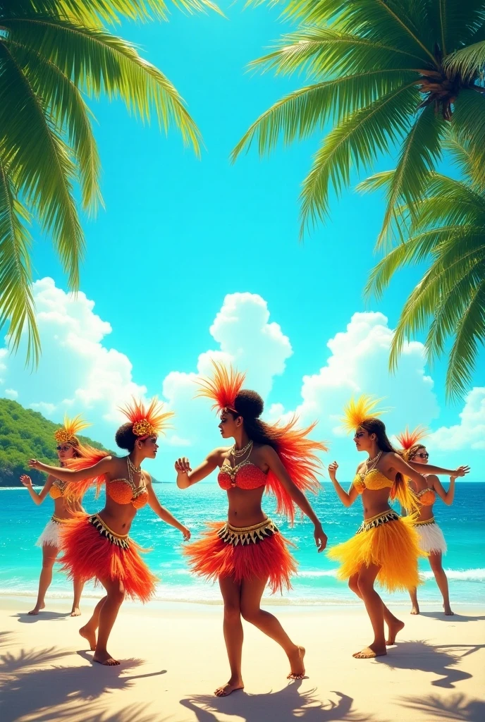 background image for a flyer of a Colombian Caribbean folk dance festival