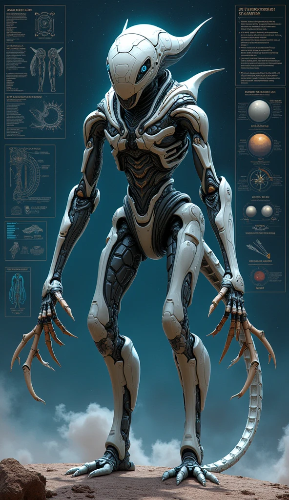 ((best quality)), ((masterpiece)), (detailed), a deformed, elongated humanoid creature, pale, translucent skin, no hair, round head, no face, no eyes, smooth face, bright gums like a shark's mouth, long skinny legs, long skinny arms, H R Giger, sci fi horror
