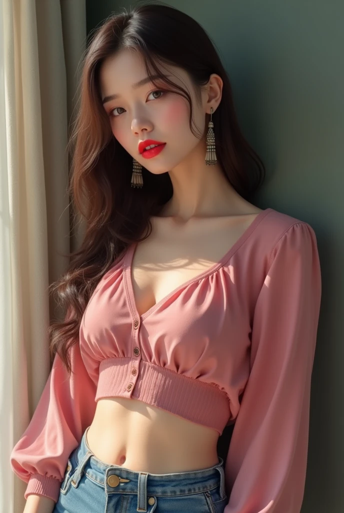 hd, realistic, south korean girl, kpop idol, 21 yrs old, cute diligent, heart shaped faced, doe eyes, cute outfit, black hair, lee ji-eun a spoiled rich, cute, smart, talented, rude, charming, sexy, delicate, beautiful innocent(innocently looking at the least) 21 yrs old korean younger sister, IU