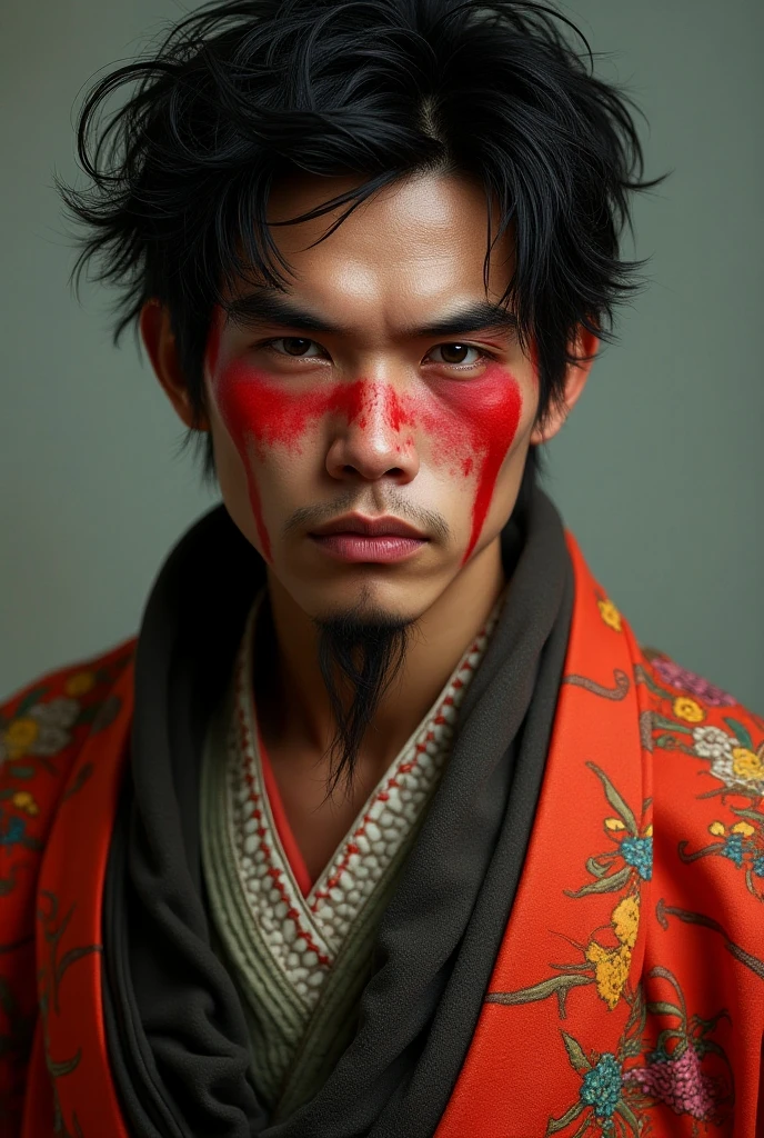 ghost、Bald Head、Only the head is abnormally large、Horns growing、Are crying、Wearing a kimono