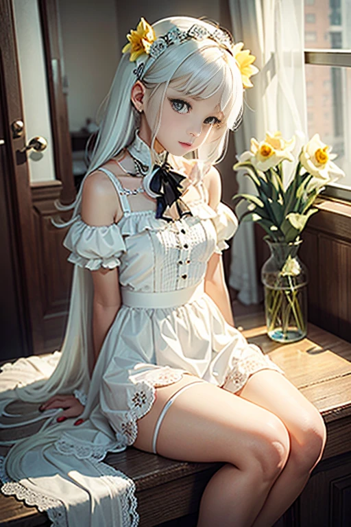 The white-haired girl is soft and cute --auto