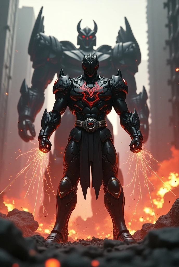male character, skull mask covering the face. Black clothes like futuristic armor, anime dash
