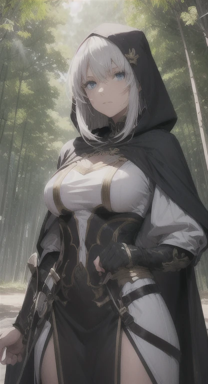 fire keeper Dark Souls 3, girl blindfolded, sexy girl no clothes, big bobs , White background, sweating a lot,
