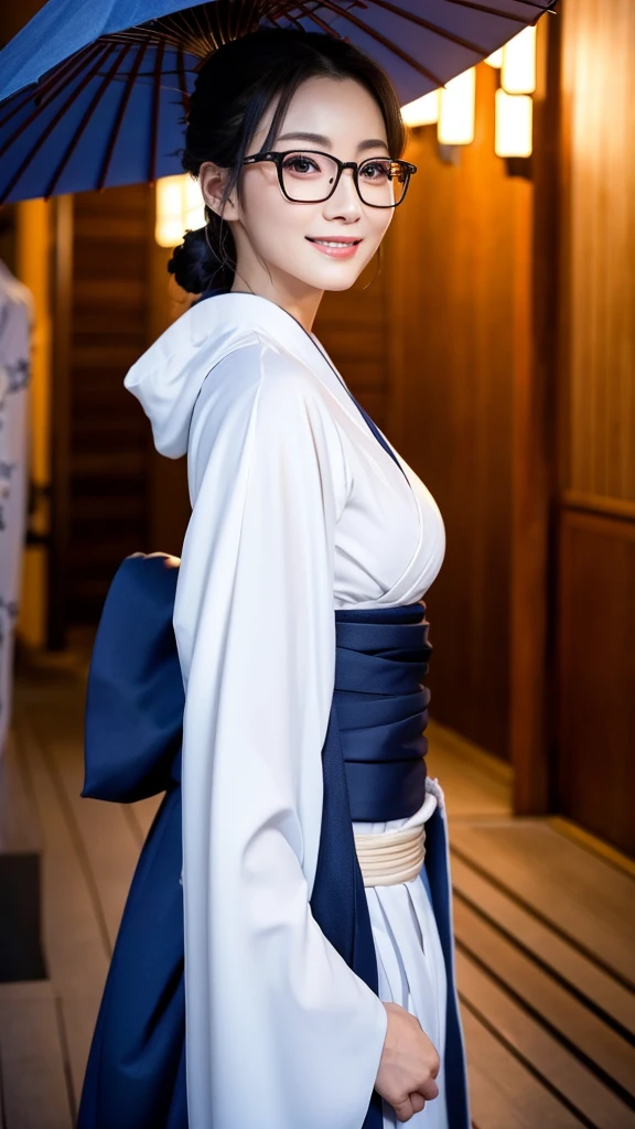 Fille dans un style d'animation japonaise en jupe courte qui prend une pose sexy