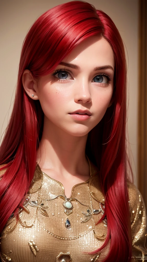 a girl,redhead,wide curious eyes,beautiful detailed eyes,beautiful detailed lips,extremely detailed eyes and face,long eyelashes,portrait,realism,photorealistic,cinematic lighting,natural lighting,soft lighting,warm color tones,detailed facial features,detailed skin texture,high quality,8k,best quality,masterpiece,ultra-detailed,realistic,cinematic,dramatic,intricate details