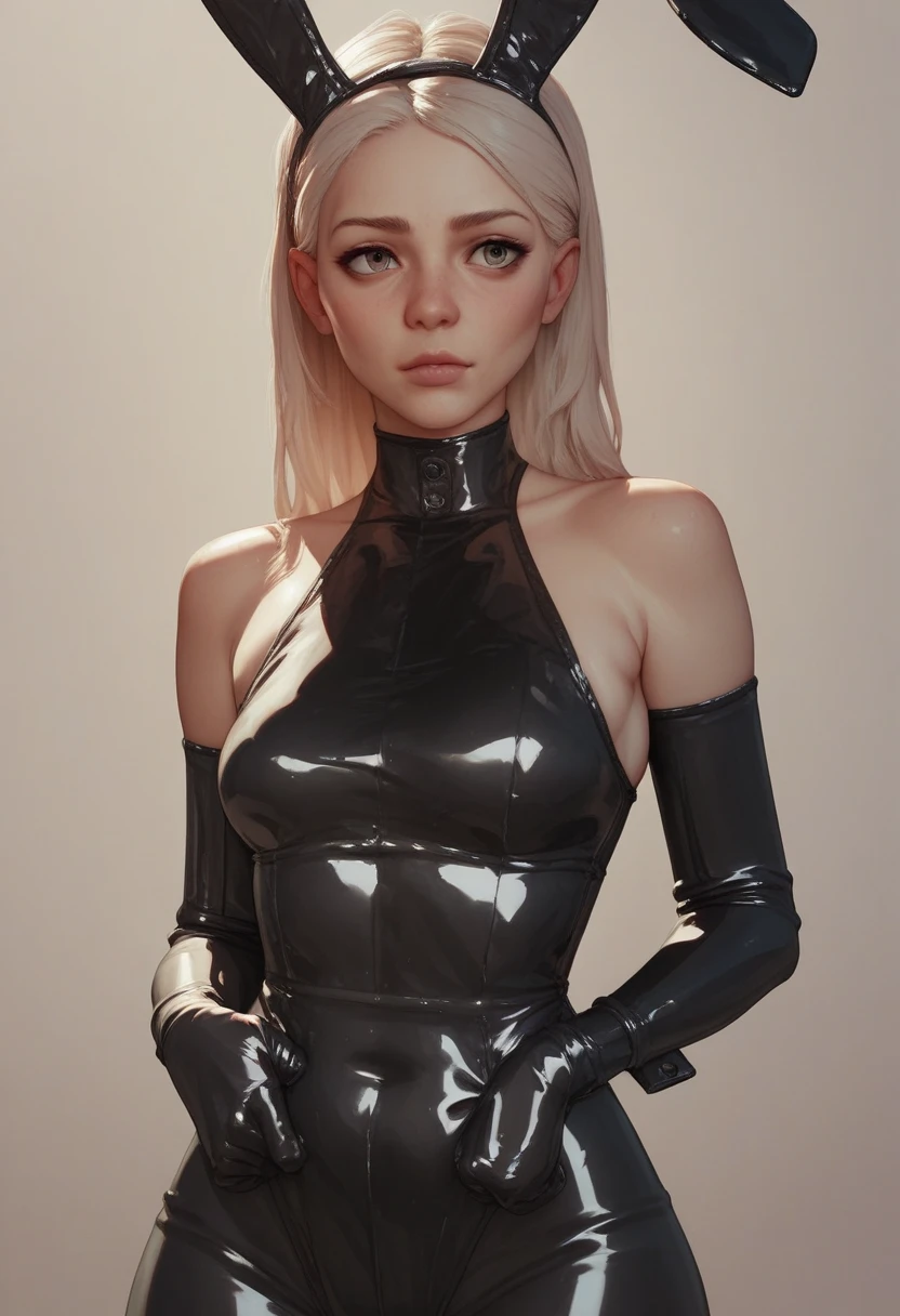 yakumo beni, latex clothes, bunny girl,