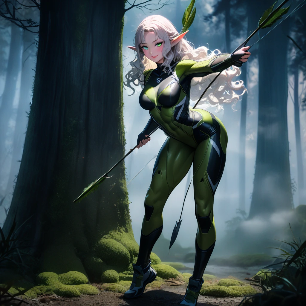 (highest image quality)), (masterpiece)), (detail: 1.4), 3D, full-body image, image of a terrifying creature whose body is made up of trees and plants, the appearance of plant ivy entangled in a wooden skeleton, ((very skinny, with no muscles, only claws abnormally large and developed)), ((holding ivy whips in both hands)), ((mechanical heart housed inside the torso)), (((green wood-like textured skin)), Spriggans, HDR (High Dynamic Range), Ray Tracing, NVIDIA RTX, Super Resolution, Unreal 5, Subsurface Scattering, PBR Texturing, Post-Processing, Anisotropic Filtering, Depth of Field, Maximum Clarity and Sharpness, Multi-layer Textures, Albedo and Specular Maps, Surface Shading, Accurate simulation of light material interaction, ((slender body with human height)), (full body)), sharp focus, two-tone lighting, wide aperture, low ISO, white balance, third rule, 8K RAW, circuit board AI, 4k, ((Cyber Lab background))
