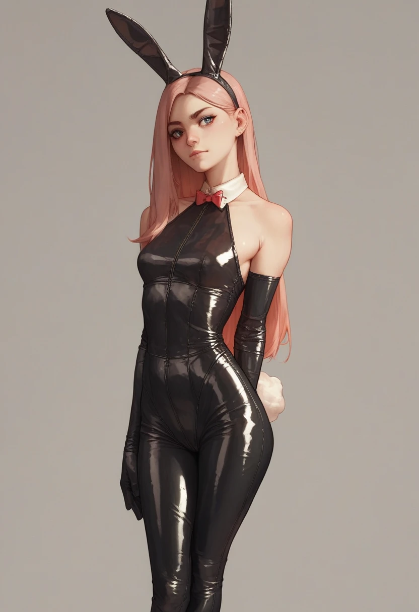 yakumo beni, latex clothes, bunny girl,