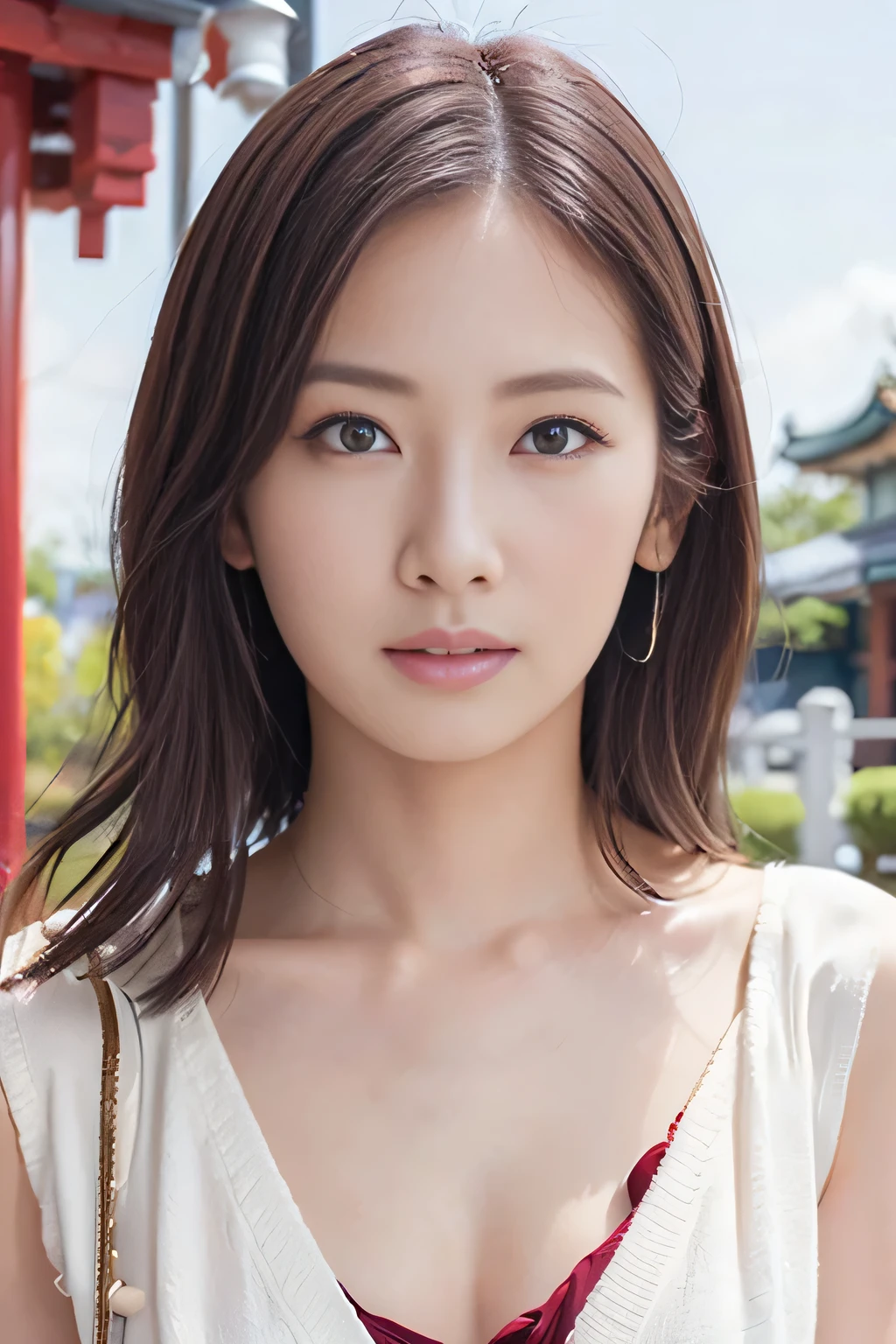 (High reality photograph, high resolusion, detailed face, detailed eyes) Skinny Japanese lady, 40 years old, wife, cute face, various face expression, solo:1, lovely body, skinny figure, various hair style, emphasizing very thin waist