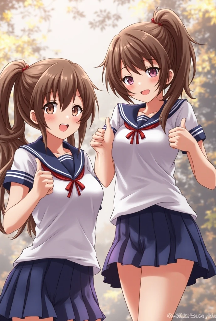Sailor Jupiter、Brown Hair、ponytail、smile、Panty shot