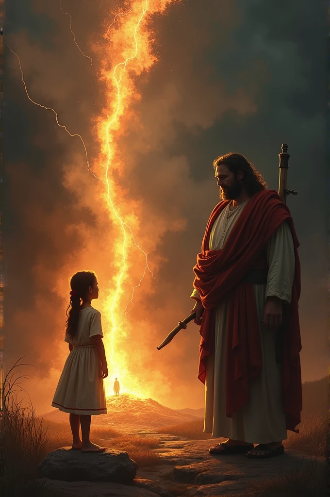 In a war place jesus is protecting one women with dimples in the background the foreground of the image in the middle keep the bible verse 1Peter4: 12-13 in Telugu