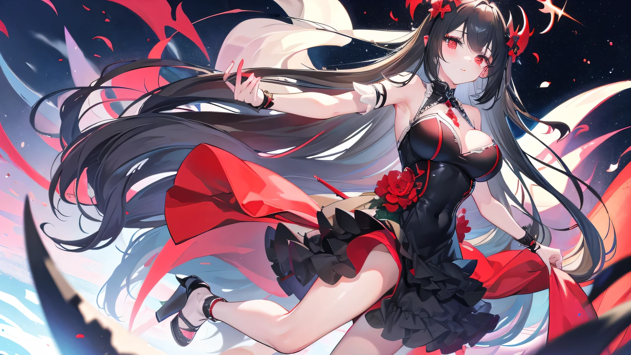 (Cat girl), (smoking), cat ears, black hair, business casual attire, cool, red dress shirt, pretty red eyes, cat tail, ((Crimson Red Eyes eyes: 1.3, Upturned Eyes: 1, Perfect Eyes, Beautiful Detailed Eyes, Gradient eyes: 1, Finely Detailed Beautiful Eyes: 1, Symmetrical Eyes: 1, Big Highlight On Eyes: 1.2)), (((Lustrous Skin: 1.5, Bright Skin: 1.5, Skin Fair, Shiny Skin, Very Shiny Skin, Shiny Body, Plastic Glitter Skin, Exaggerated Shiny Skin, Illuminated Skin))), (Detailed Body, (Detailed Face)), (((Skirt))), High Resolution, Sharp Focus, Ultra Detailed, Extremely Detailed, Extremely High Quality Artwork, (Realistic, Photorealistic: 1.37), 8k_Wallpaper, (Extremely Detailed CG 8k), (Very Fine 8K CG), ((Hyper Super Ultra Detailed Perfect Piece)), (((Flawless masterpiece))), Illustration, Vibrant Colors, (Intricate), High Contrast, Selective Lighting, Double Exposure, HDR (High Dynamic Range), Post-processing, Background Blur