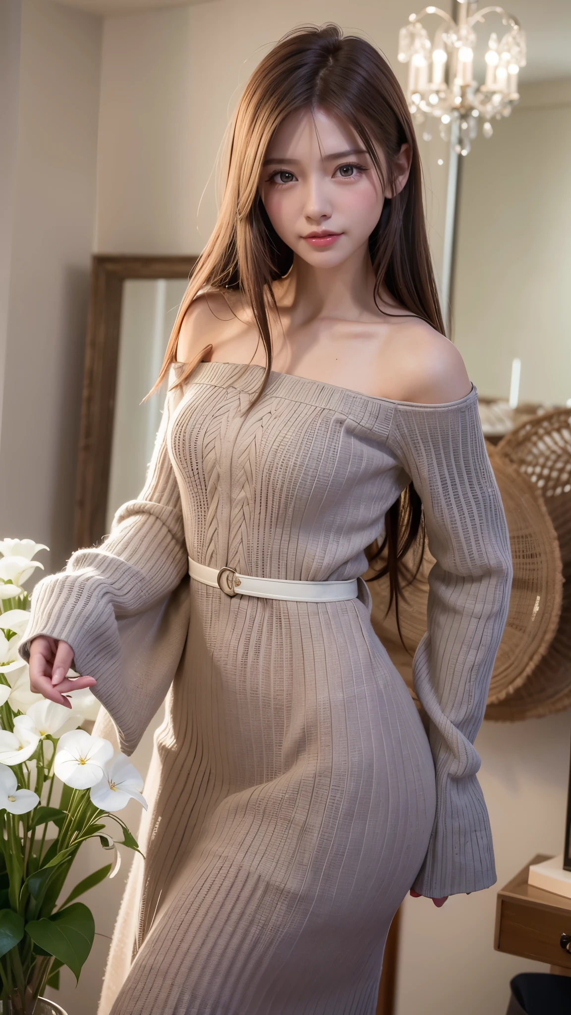 Knight , Uncut Pictures , (((Very pretty portrait ))), 1 girl, Sexy 18 year old girl, Beautiful small face, High nose, beautiful eyes, Beautifully shaped lips , Moisturizing Lips, lip gloss, Natural brown hair, gentle smile staring at camera, ( clevis), masterpiece, 最 high quality, ultra detailed, Cinematic Light, intricate detail , high definition, In 8K, Details, Detailsな背景, soft lighting, high quality, Natural Light, perfect face, ( Detailsな手:1.3, Perfectly right move:1.1)