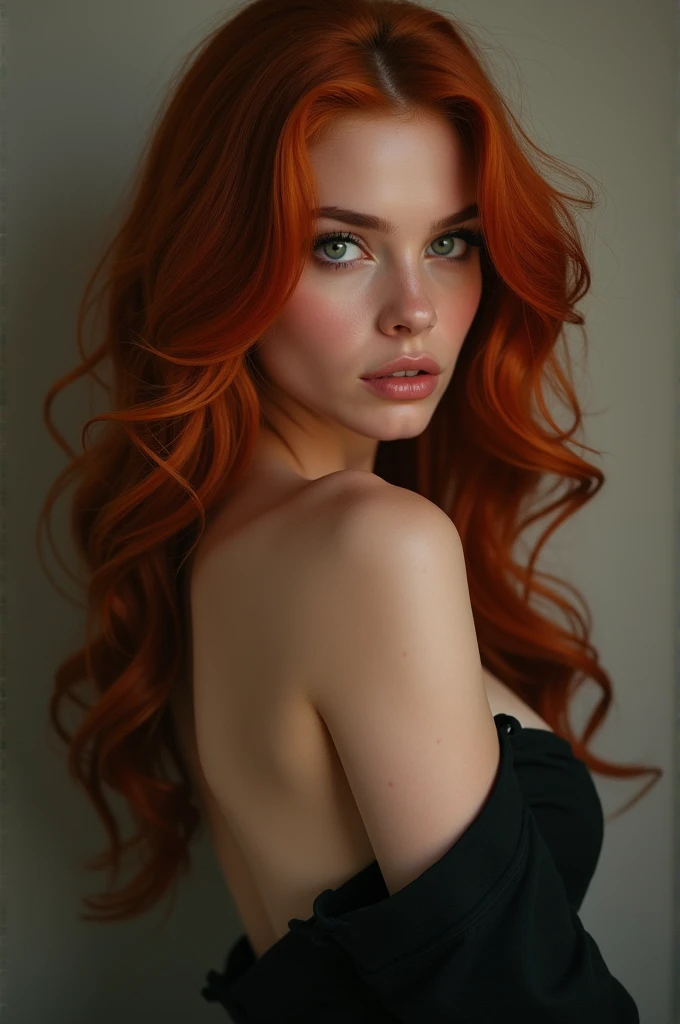 A seducive sexy hot red haired woman ready for some sex