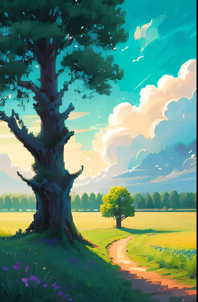 painting of a lone tree in a field with a cloudy sky, pixel art by Michael Sutfin, deviantart, pixel art, beautiful detailed pixel art, detailed pixel artwork, #pixelart, # pixelart, 32-bit pixel art, detailed pixel art, /r/pixelart, pixelart, high quality pixel art, pixel artwork, #pixelart:3, pixel art animation