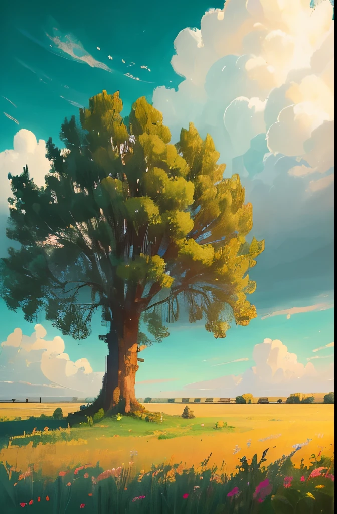 painting of a lone tree in a field with a cloudy sky, pixel art by Michael Sutfin, deviantart, pixel art, beautiful detailed pixel art, detailed pixel artwork, #pixelart, # pixelart, 32-bit pixel art, detailed pixel art, /r/pixelart, pixelart, high quality pixel art, pixel artwork, #pixelart:3, pixel art animation