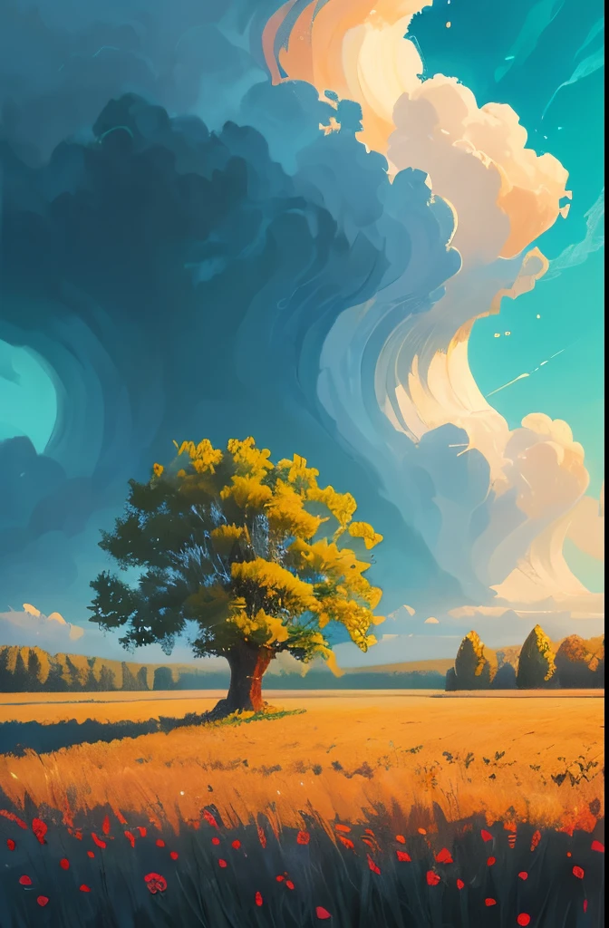 painting of a lone tree in a field with a cloudy sky, pixel art by Michael Sutfin, deviantart, pixel art, beautiful detailed pixel art, detailed pixel artwork, #pixelart, # pixelart, 32-bit pixel art, detailed pixel art, /r/pixelart, pixelart, high quality pixel art, pixel artwork, #pixelart:3, pixel art animation