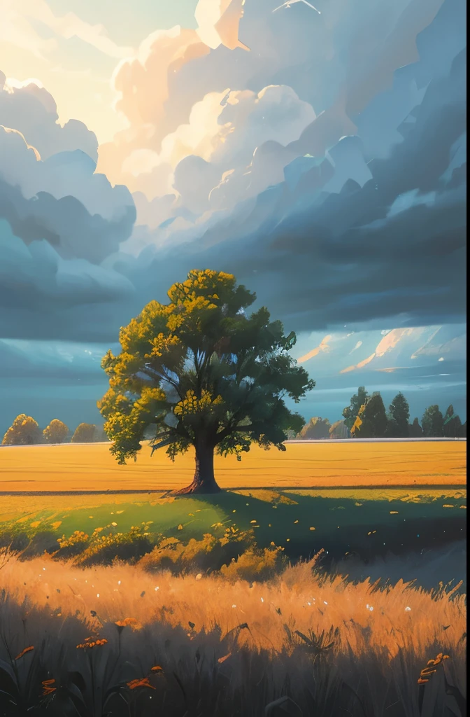 painting of a lone tree in a field with a cloudy sky, pixel art by Michael Sutfin, deviantart, pixel art, beautiful detailed pixel art, detailed pixel artwork, #pixelart, # pixelart, 32-bit pixel art, detailed pixel art, /r/pixelart, pixelart, high quality pixel art, pixel artwork, #pixelart:3, pixel art animation