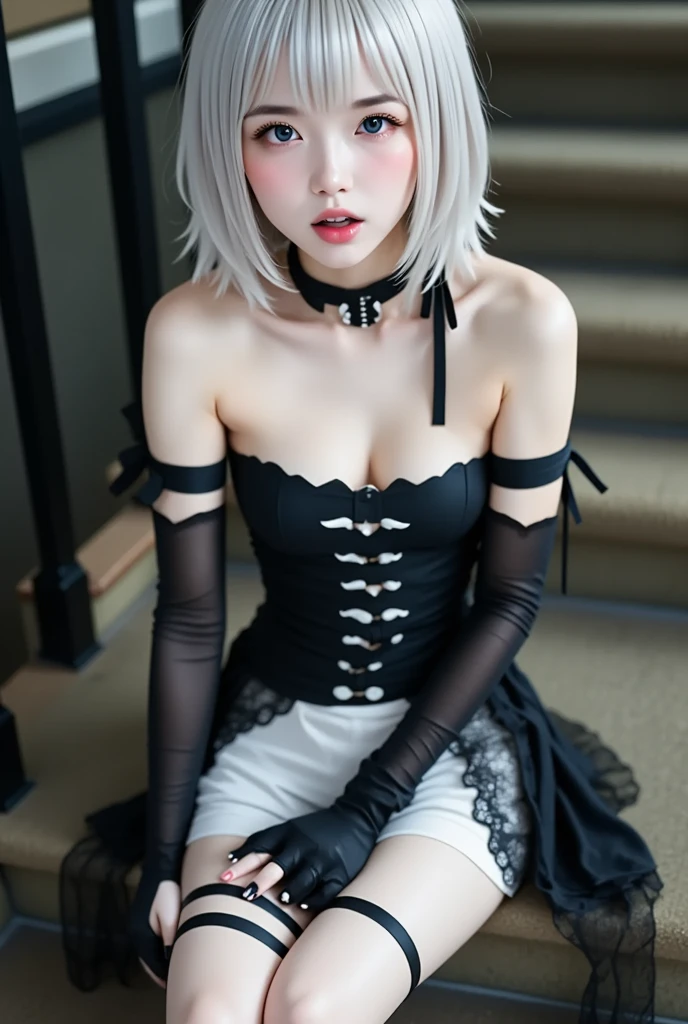 Please draw a super beautiful girl with short white bob hair wearing a flattering gothic lolita bikinis。She exudes an elegant and dark vibe. (((flattering bikinis))), Her white hair is tied up in a neat short bob.、It highlights her individuality and sophisticated beauty.。 Her flattering bikinis are luxurious in design.、It brings out her elegance and mysterious charm.。It is a hallmark of her sexy style.。Her pose is graceful、It expresses her deep worldview hidden inside her.。 Her eyes shine with mystery、Combined with her charming smile、It highlights her individuality and charm.。Her smile has a unique charm、She shows her confidence and sophisticated beauty in Gothic Lolita fashion.。Her appearance is beautiful、Her presence stands out in the world of Gothic Lolita.。 This super beautiful girl with white short bob hair and flattering bikini style is、It has a unique charm and sophisticated beauty.。Her appearance is、Her presence and charm in the world of Gothic Lolita fashion are fused together.、it seems fascinating and mysterious sight.。
Her eyes shine with mystery、Combined with her charming smile、It highlights her individuality and charm.。Her smile has a unique charm、She shows her confidence and sophisticated beauty in Gothic Lolita fashion.。Her appearance is美しく、Her presence stands out in the world of Gothic Lolita.。
This super beautiful girl with white short bob hair and gothic lolita style is、It has a unique charm and sophisticated beauty.。Her appearance is、Her presence and charm in the world of Gothic Lolita fashion are fused together.、It's a fascinating and mysterious sight.。