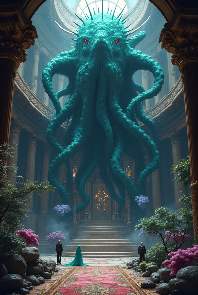 <lora:style-oil_paint-xl-by_oliviaoliveira:0.8>, <lora:add-detail-xl:2.0>, matt wilson, detailed expressive eyes, fantasy style, the fearsome colossal kraken-like very serious bonedonk coils around the pongfruddled architecture in the tragulified ruins of a norbsemblic city, its iridescent scales reflecting the light of a teal scrufflepuff on planet blerflam alpha, style by nty, colorful, whimsical
